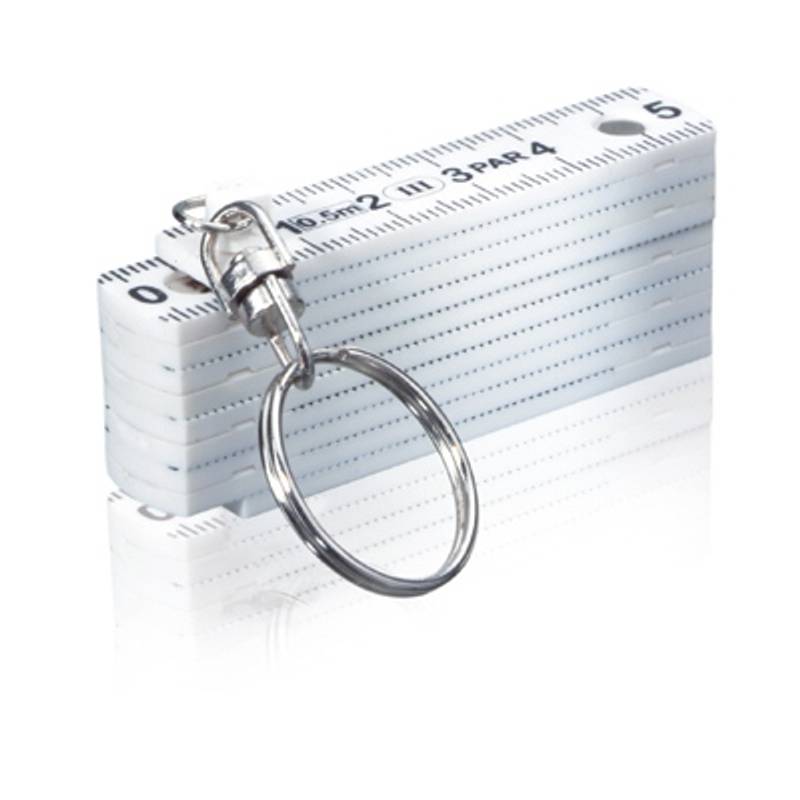 Přívěsek na klíče skládací metr, 50 cm, bílá Přívěsek na klíče skládací metr, 50 cm, bílá